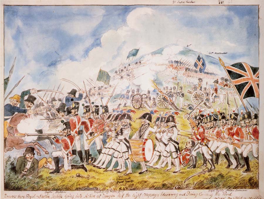 A reconstruction by William Sadler of the Battle of Vinegar Hill painted in about 1880